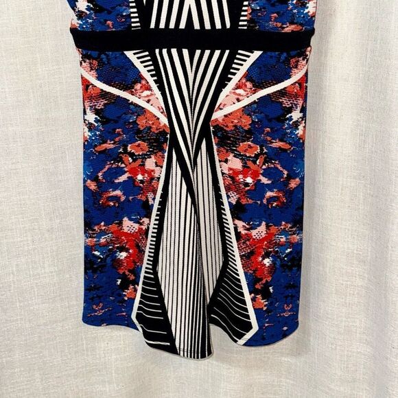 Material Girl Womens Babydoll Bustier Dress Size XL Blue Abstract Strappy Y2K - Picture 5 of 16